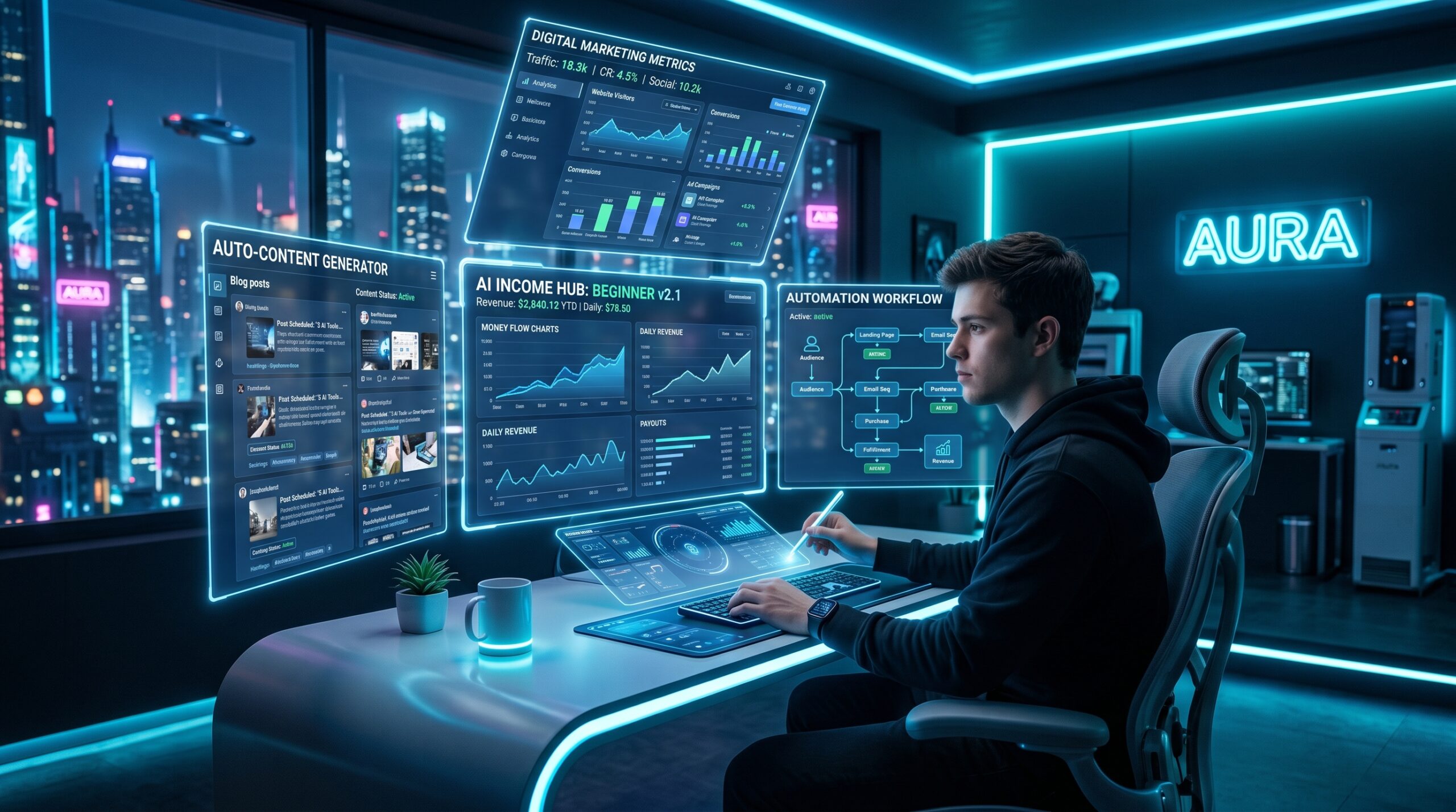 beginners using AI to build automated income systems in 2026, AI automated income system