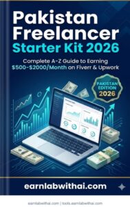 Pakistan Freelancer Starter Kit 2026 cover: beginner PDF guide for Fiverr and Upwork freelancers